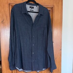 Vince Navy Classic Fit Shirt